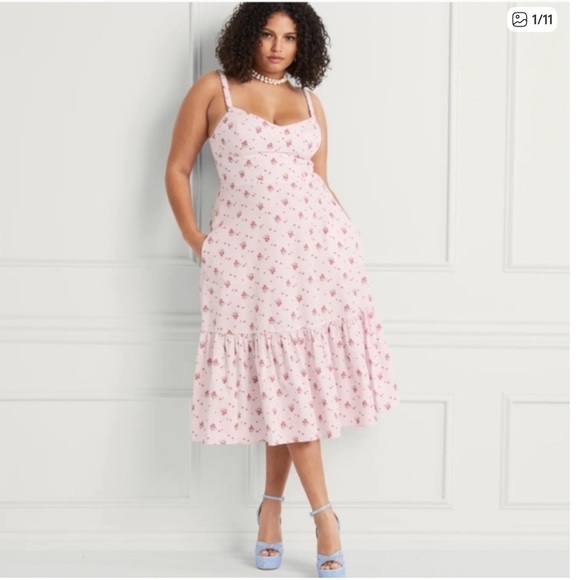 Hill House Dresses & Skirts - Hill House Home Solange Nap Dress Pink Ditsy Floral Cotton Poplin Size XL